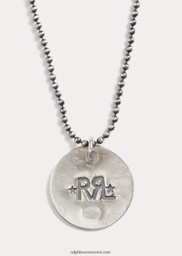 Ralph Lauren miehet sterlinghopea kaulakoru 0Z24ZR8878 hopea