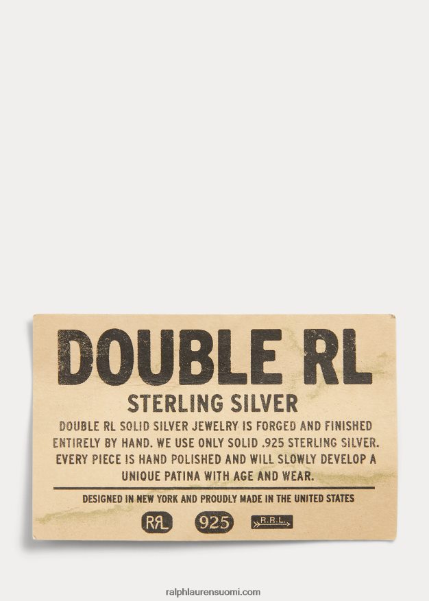 Ralph Lauren miehet sterlinghopea kaulakoru 0Z24ZR8878 hopea