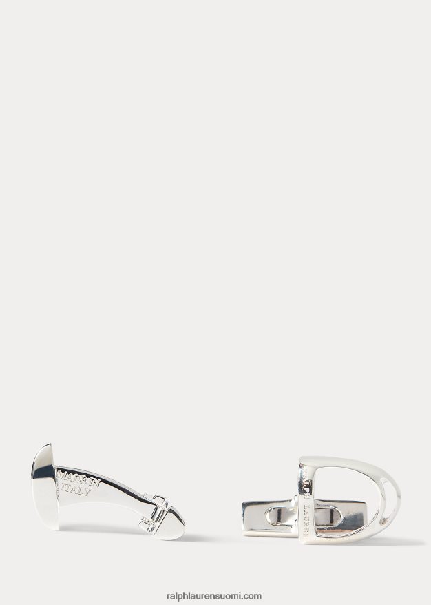 Ralph Lauren miehet sterlinghopeaa jalustimen kalvosinnapit 0Z24ZR8980 hopea