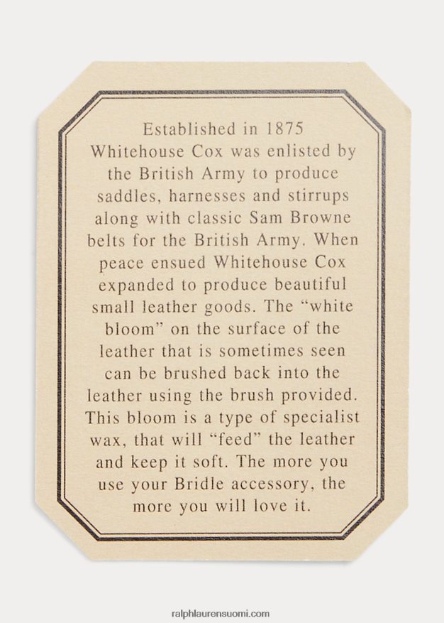 Ralph Lauren miehet suitset nahkainen mittanauha 0Z24ZR2411 brittiläinen kilpa-vihreä