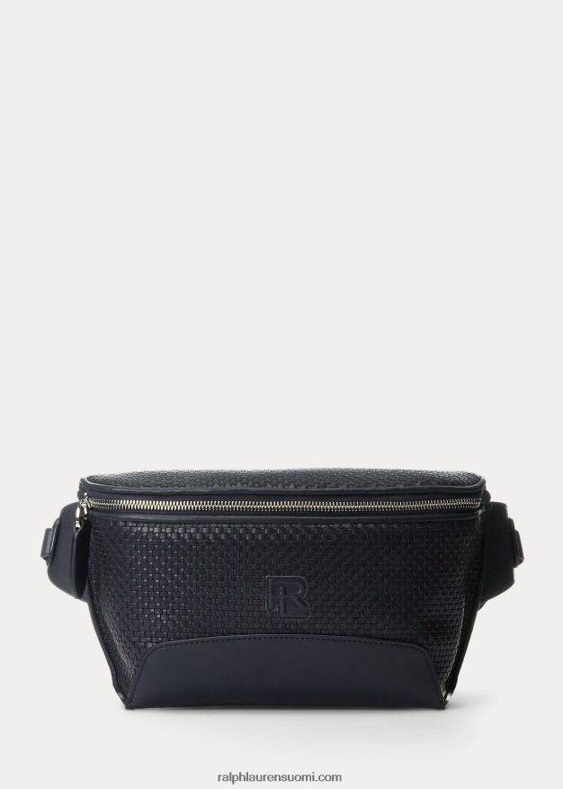 Ralph Lauren miehet kudottu paneeli vasikkanahkainen vyötäröpakkaus 0Z24ZR8961 laivaston puheenjohtaja