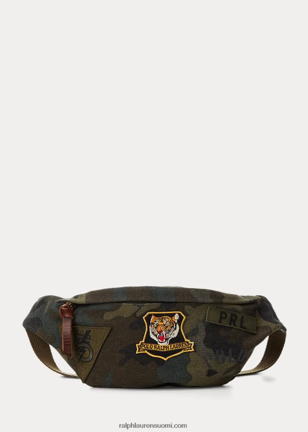 Ralph Lauren miehet tiger-patch canvas-vyötäröpakkaus 0Z24ZR8764 camo