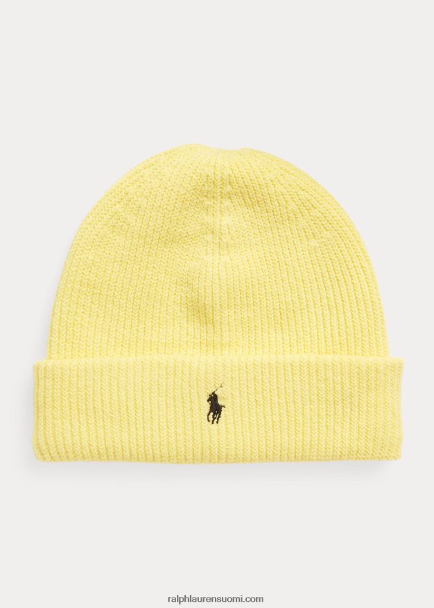 Ralph Lauren miehet ponin rib-neulottu pipo 0Z24ZR2444 sitruunamurska