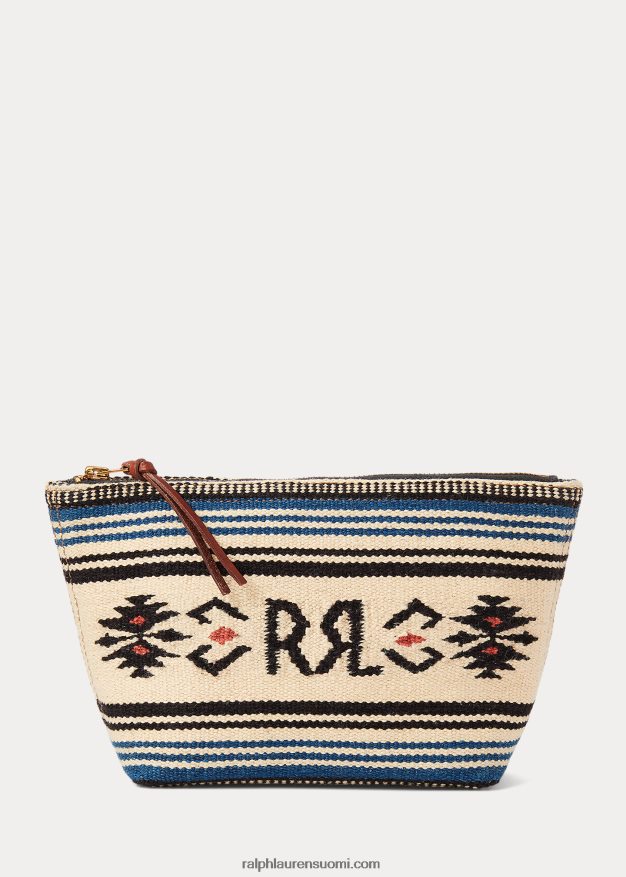 Ralph Lauren miehet käsinkudottu jacquard-pussi 0Z24ZR2233 kerma moni/ruskea