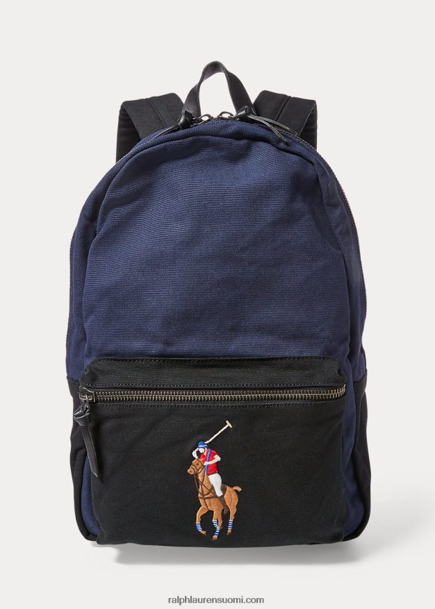 Ralph Lauren miehet canvas iso ponireppu 0Z24ZR2754 tummansininen/musta