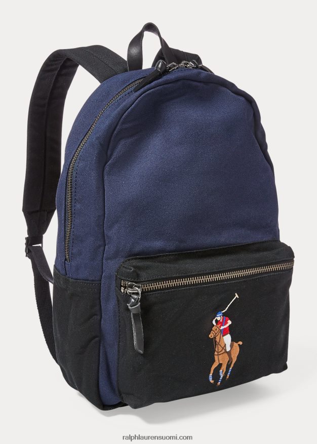 Ralph Lauren miehet canvas iso ponireppu 0Z24ZR2754 tummansininen/musta