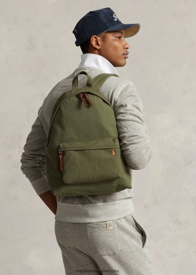 Ralph Lauren miehet kankainen reppu 0Z24ZR2389 tumma salvia