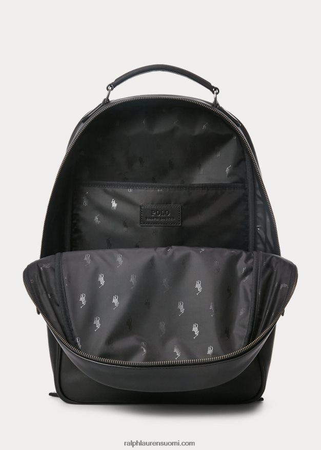 Ralph Lauren miehet nahkainen reppu 0Z24ZR2237 musta