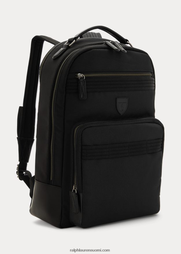 Ralph Lauren miehet nahkaverhoiltu matkareppu 0Z24ZR2348 musta