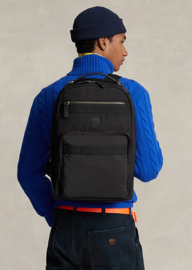 Ralph Lauren miehet nahkaverhoiltu matkareppu 0Z24ZR2348 musta