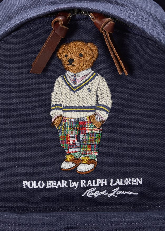 Ralph Lauren miehet polo bear canvas reppu 0Z24ZR2398 newportin laivasto