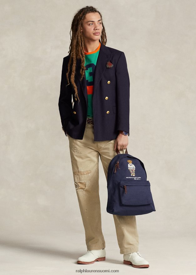 Ralph Lauren miehet polo bear canvas reppu 0Z24ZR2398 newportin laivasto