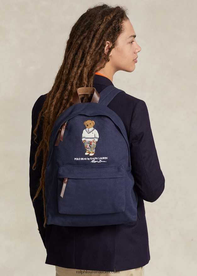 Ralph Lauren miehet polo bear canvas reppu 0Z24ZR2398 newportin laivasto