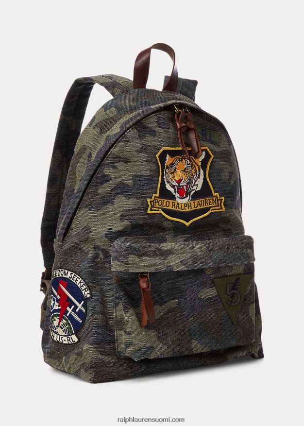 Ralph Lauren miehet tiger-patch-kangasreppu 0Z24ZR2547 camo