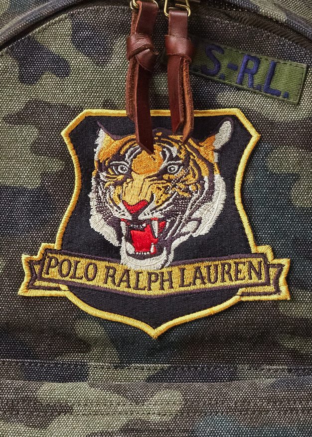 Ralph Lauren miehet tiger-patch-kangasreppu 0Z24ZR2547 camo