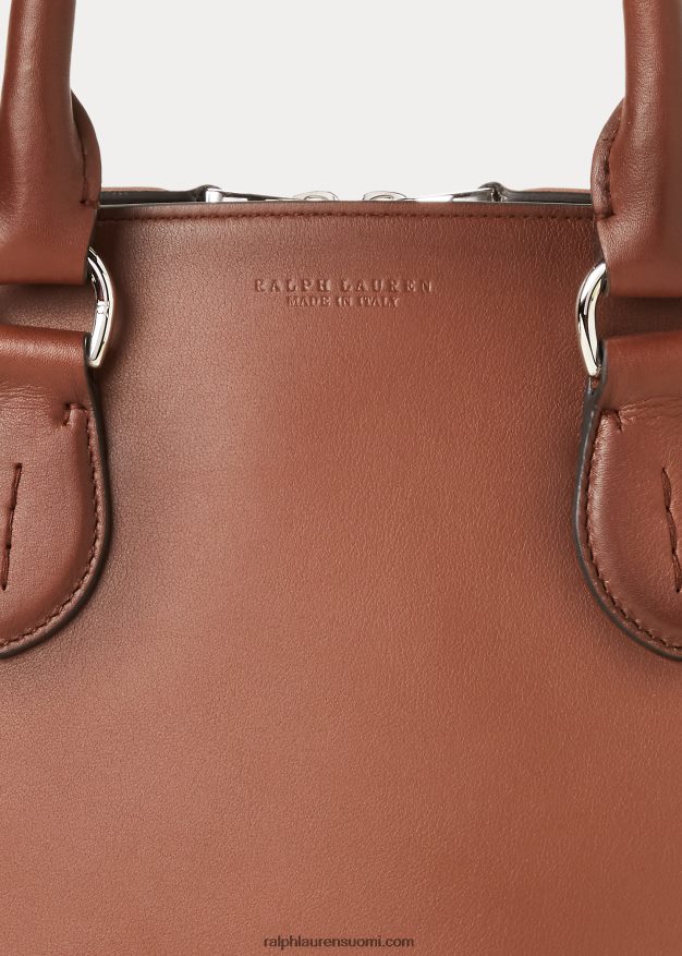 Ralph Lauren miehet kiillotettu vasikkanahkainen matkasalkku 0Z24ZR2659 kastanja