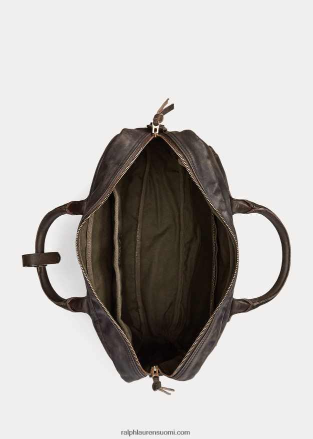 Ralph Lauren miehet nahkainen salkku 0Z24ZR8845 tumman ruskea