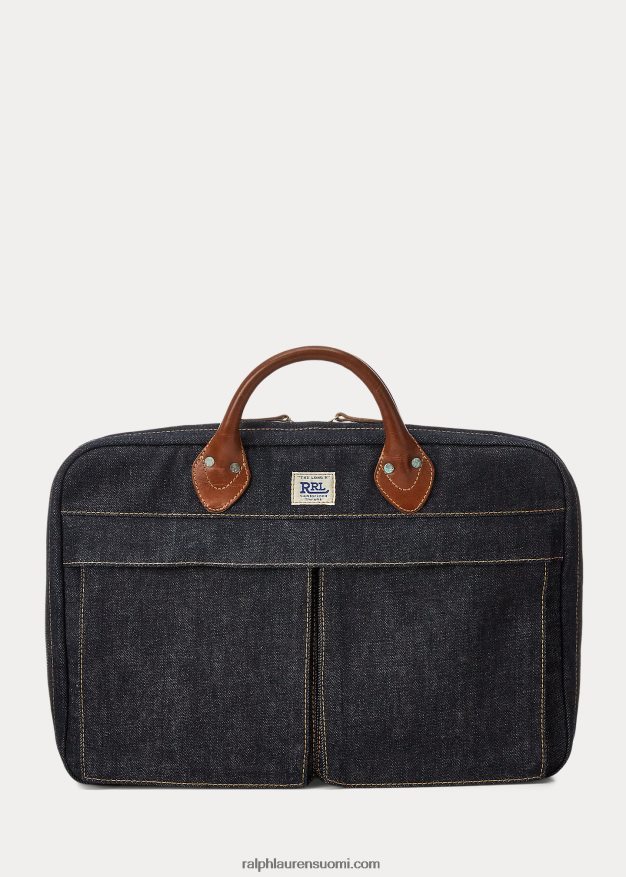 Ralph Lauren miehet nahkaverhoiltu farkkusalkku 0Z24ZR8859 indigo