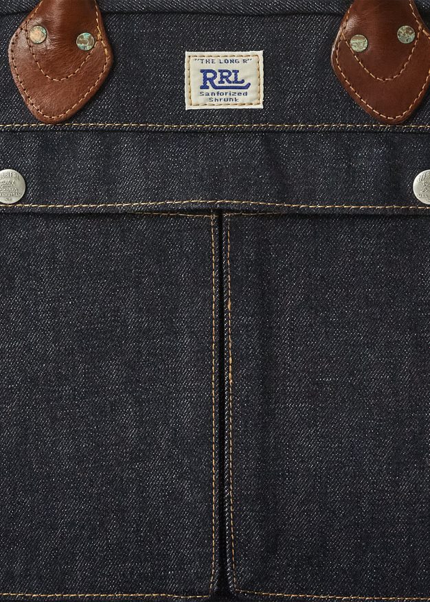 Ralph Lauren miehet nahkaverhoiltu farkkusalkku 0Z24ZR8859 indigo