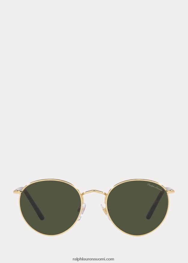 Ralph Lauren miehet Heritage ascot aurinkolasit 0Z24ZR8966 kiiltävää vaaleaa kultaa