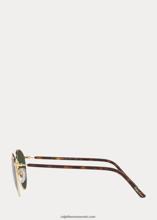 Ralph Lauren miehet Heritage ascot aurinkolasit 0Z24ZR8966 kiiltävää vaaleaa kultaa