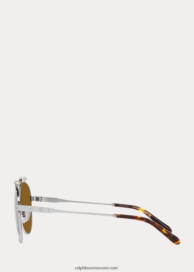 Ralph Lauren miehet autojen metalliset pilotti-aurinkolasit 0Z24ZR9057 hopea