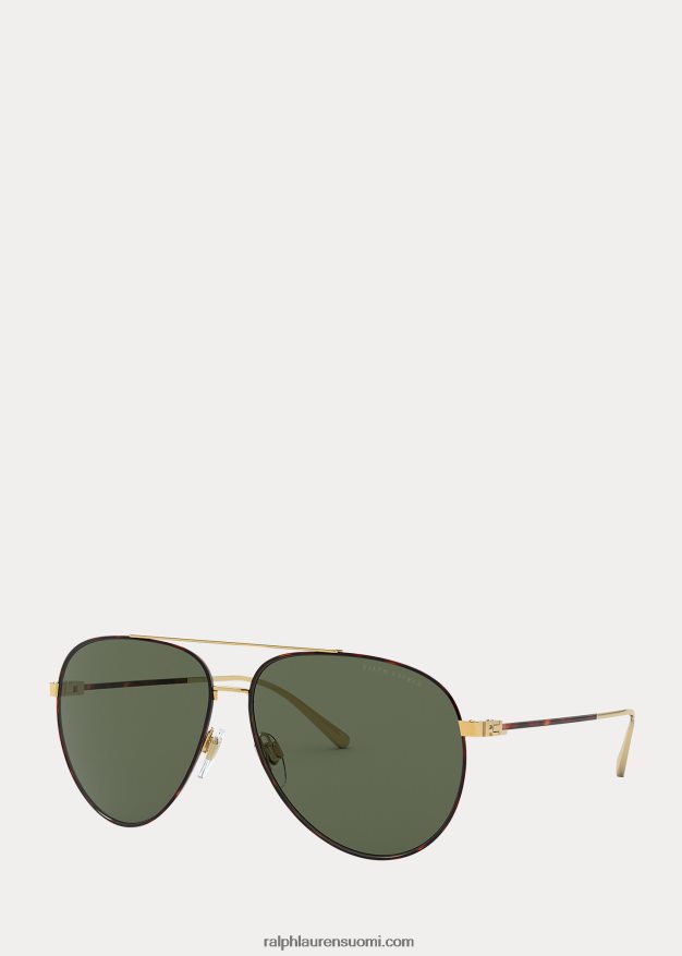 Ralph Lauren miehet city ​​pilot aurinkolasit 0Z24ZR2668 kiiltävää kultaa