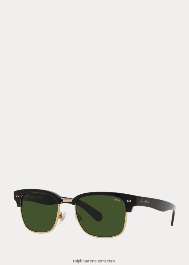 Ralph Lauren miehet square academy aurinkolasit 0Z24ZR9060 kiiltävä musta