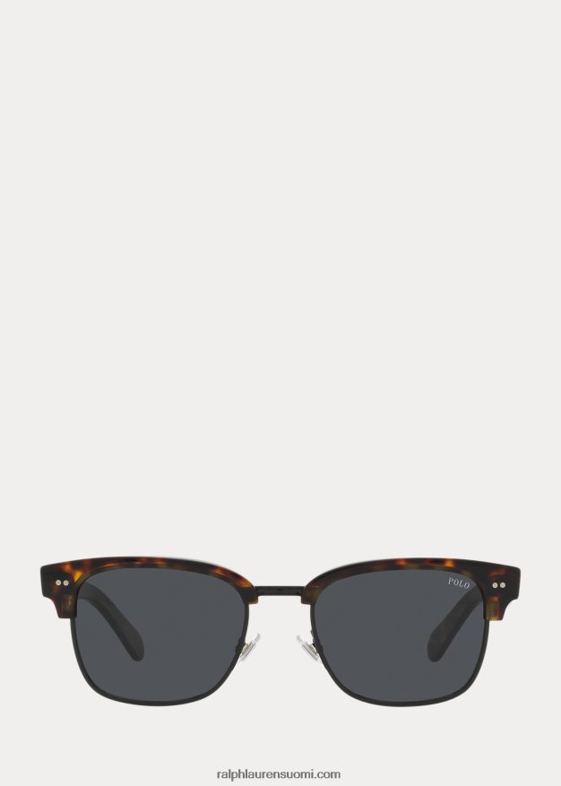 Ralph Lauren miehet square academy aurinkolasit 0Z24ZR9061 kiiltävä tumma havanna