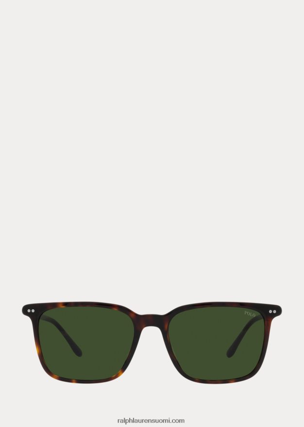 Ralph Lauren miehet square academy aurinkolasit 0Z24ZR9063 kiiltävä tumma havanna