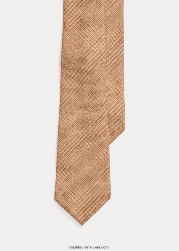 Ralph Lauren miehet glen-ruudullinen villasolmio 0Z24ZR8927 kameli/ruskea