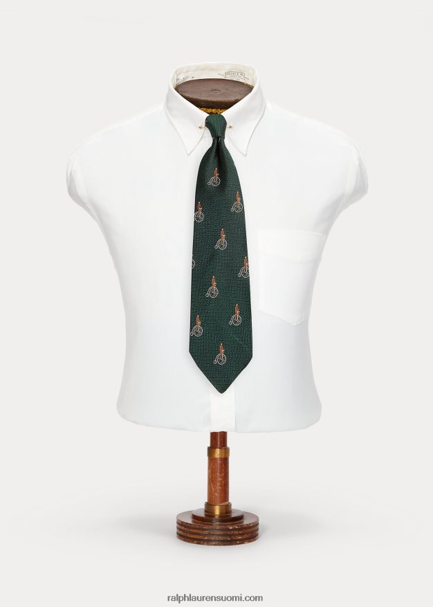 Ralph Lauren miehet käsintehty silkki jacquard solmio 0Z24ZR2792