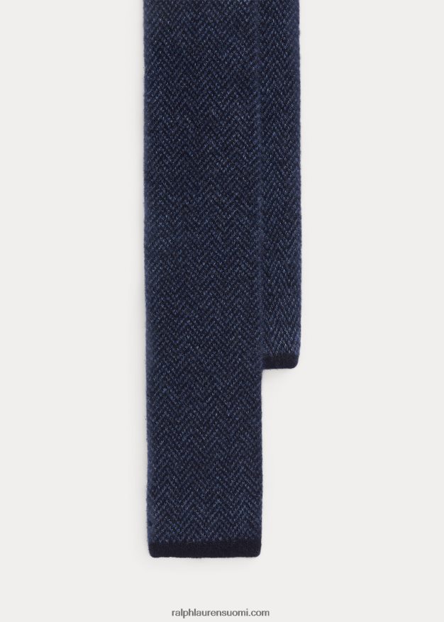 Ralph Lauren miehet kalanruotoneulottu kashmirsolmio 0Z24ZR8953 tummansininen/pölysininen