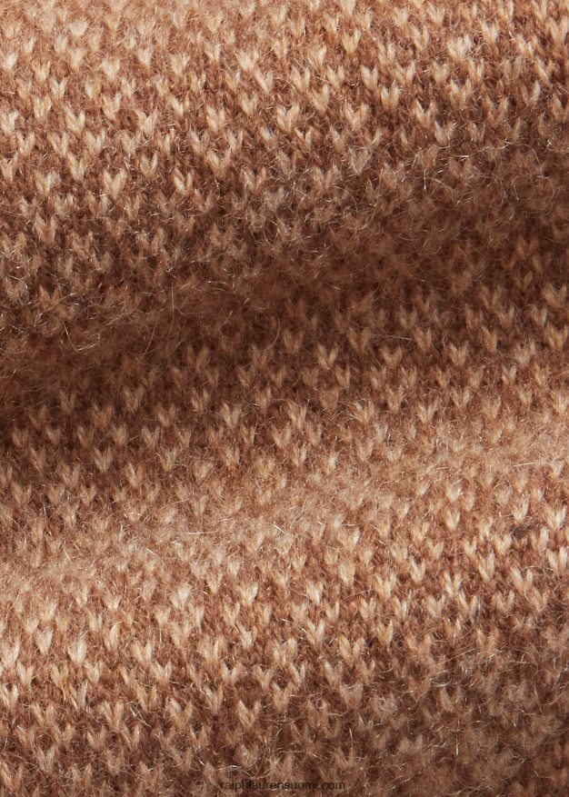 Ralph Lauren miehet linnunsilmä timanttineulottu kashmirsolmio 0Z24ZR8933 mokka/kameli