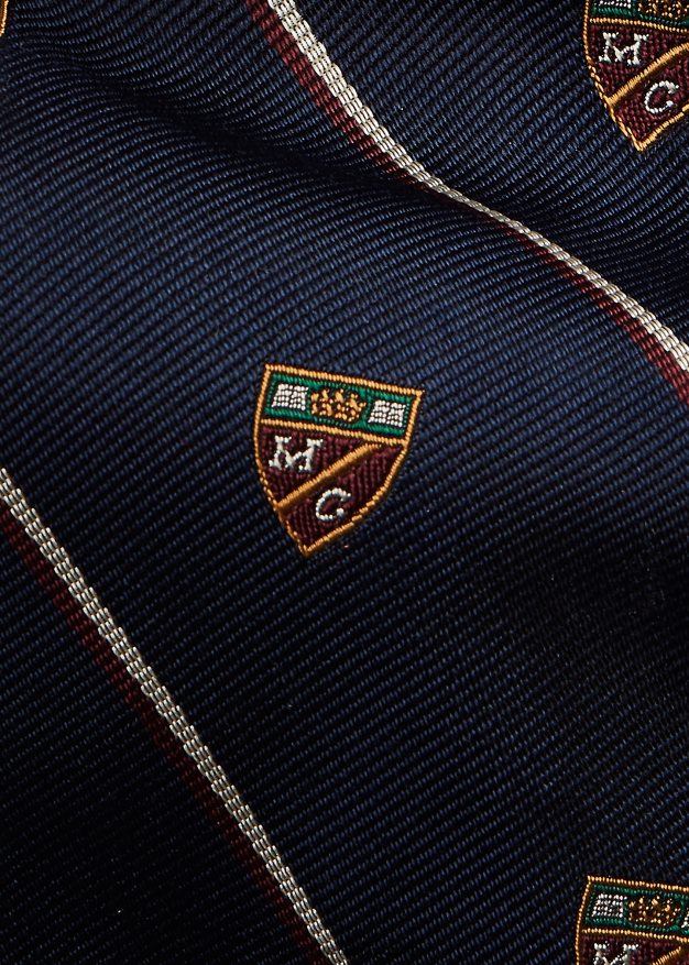 Ralph Lauren miehet morehouse-kokoelman klubisolmio 0Z24ZR2633 laivasto/valkoinen