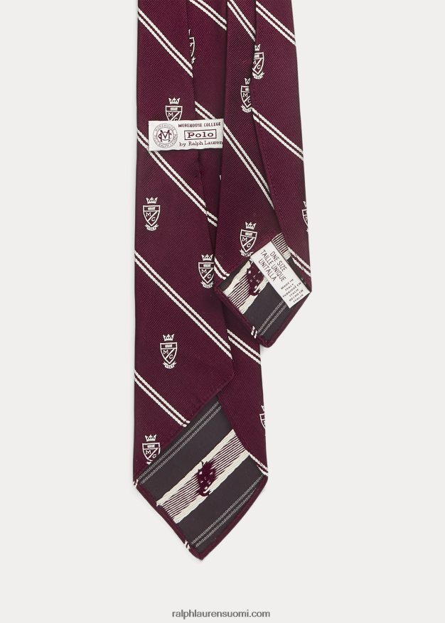 Ralph Lauren miehet morehouse-kokoelman klubisolmio 0Z24ZR2634 kastanjanruskea/valkoinen