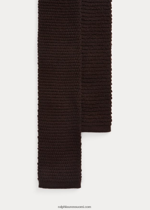 Ralph Lauren miehet neulo villasta solmiota 0Z24ZR2523 ruskea
