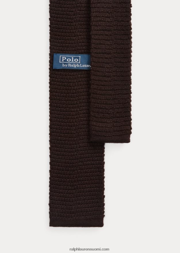 Ralph Lauren miehet neulo villasta solmiota 0Z24ZR2523 ruskea