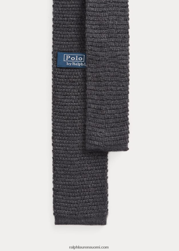 Ralph Lauren miehet neulo villasta solmiota 0Z24ZR2524 harmaa