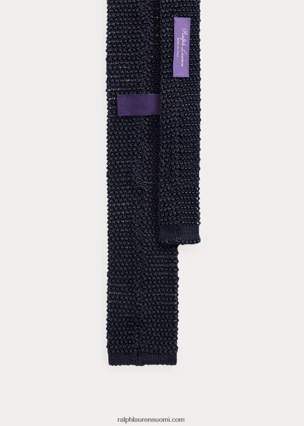Ralph Lauren miehet neuloa silkkisolmiota 0Z24ZR2690 tumma laivasto