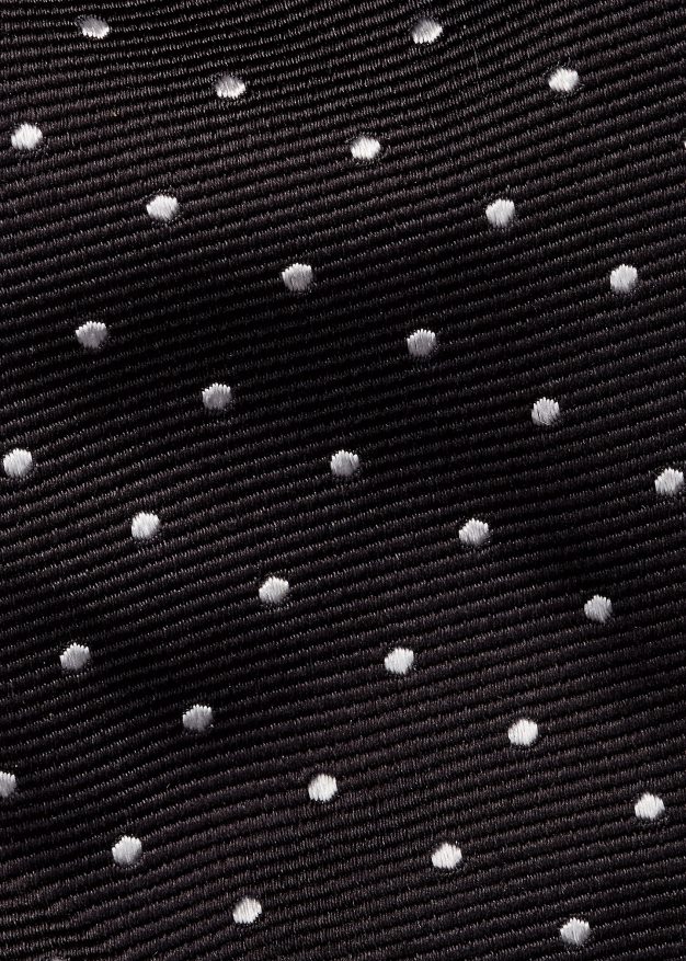 Ralph Lauren miehet pilkku silkkisolmio 0Z24ZR2273 musta valkoinen