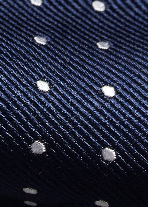 Ralph Lauren miehet pilkullinen silkkirepp rusetti 0Z24ZR2287 laivasto/valkoinen