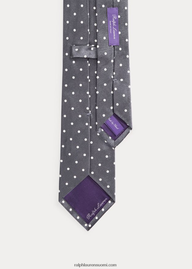 Ralph Lauren miehet pilkullinen silkkisatiinisolmio 0Z24ZR2685 tummanharmaa