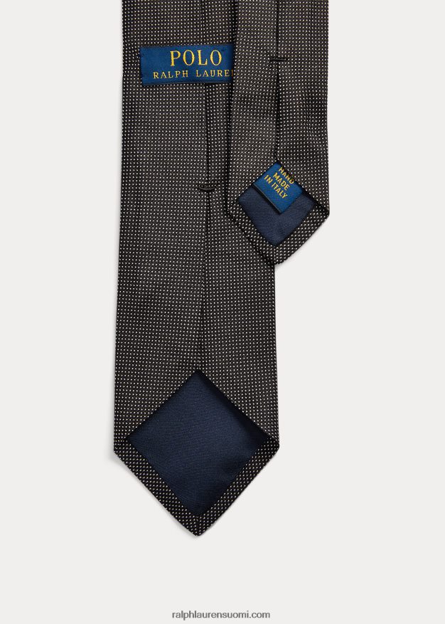 Ralph Lauren miehet pin dot silkki kapea solmio 0Z24ZR2651 musta valkoinen