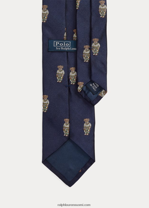 Ralph Lauren miehet poolokarhu silkki repp solmio 0Z24ZR2414 laivasto