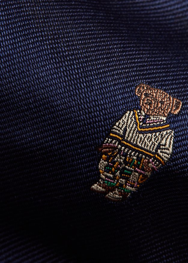 Ralph Lauren miehet poolokarhu silkki repp solmio 0Z24ZR2414 laivasto