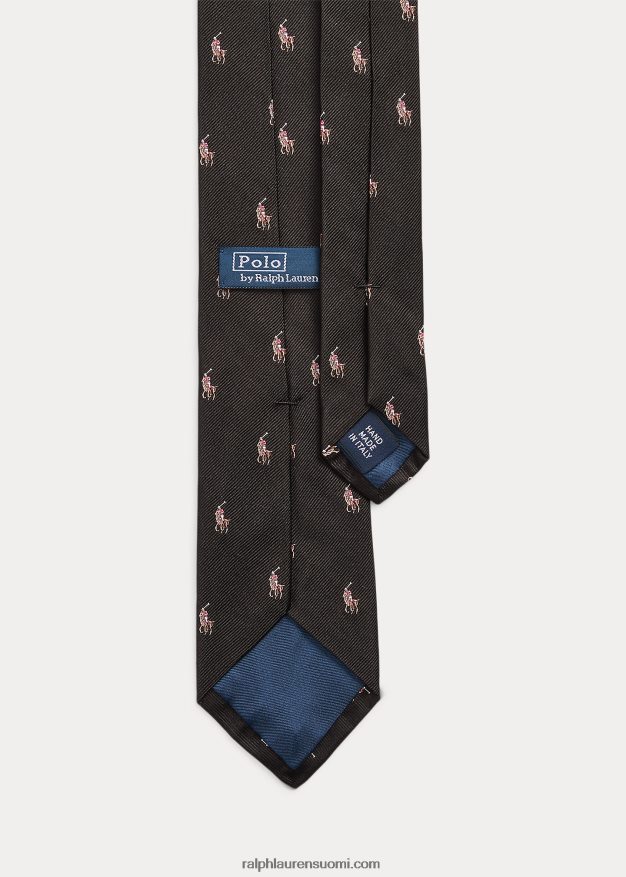 Ralph Lauren miehet pooloponin silkkisolmio 0Z24ZR2258 musta