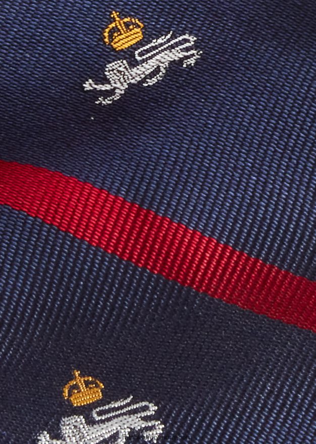 Ralph Lauren miehet raidallinen silkki repp klubisolmio 0Z24ZR2270 laivasto