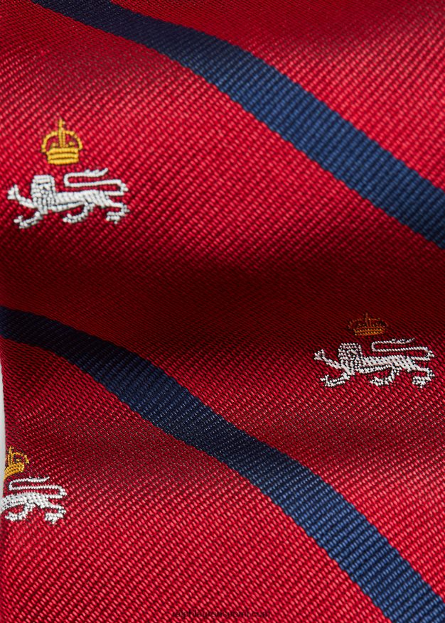 Ralph Lauren miehet raidallinen silkkikerrossolmio 0Z24ZR2275 punainen