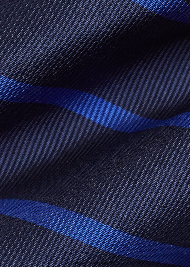 Ralph Lauren miehet raidallinen silkkirepp solmio 0Z24ZR2266 laivasto/valkoinen